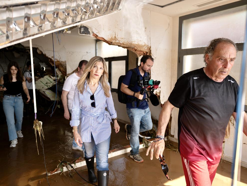 La vicepresidenta Mar Vaquero visitando los municipios afectados