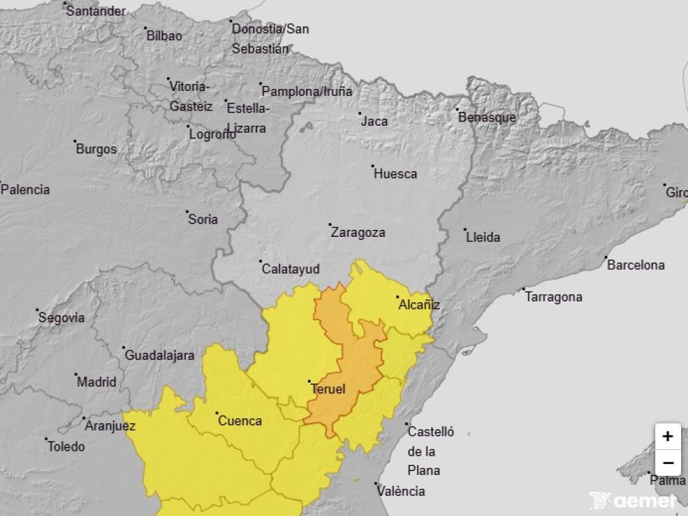 Imagen del artículo Aviso naranja por lluvias y tormentas en Gúdar y Maestrazgo para la tarde de hoy domingo