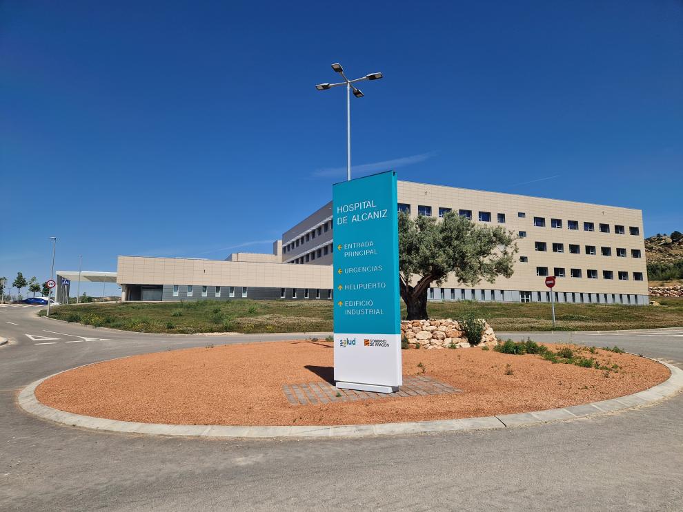 Zona exterior del nuevo hospital de Alcañiz