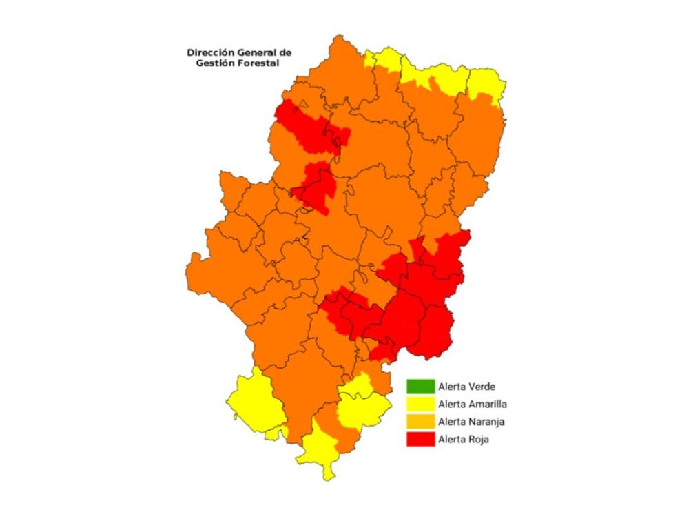 Imagen del artículo Alerta roja por peligro de incendios forestales en cinco zonas de Aragón