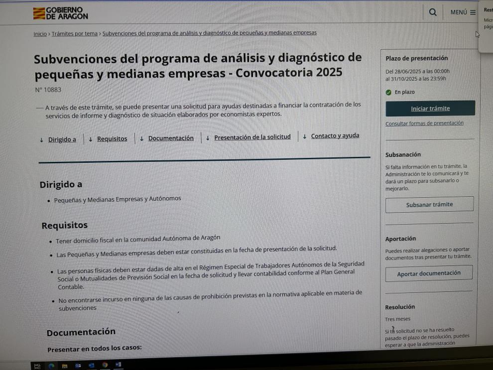 Convocatoria de subvenciones de análisis y diagnóstico
