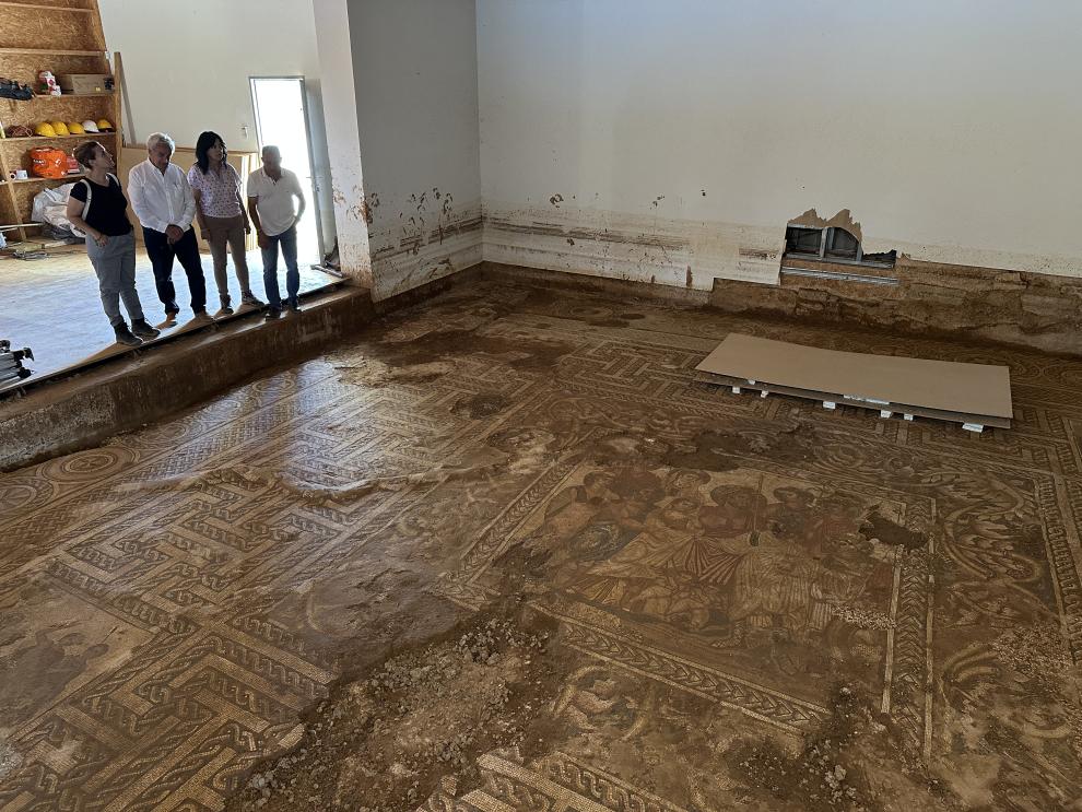 La directora general de Patrimonio Cultural ha visitado hoy el yacimiento romano de La Malena.