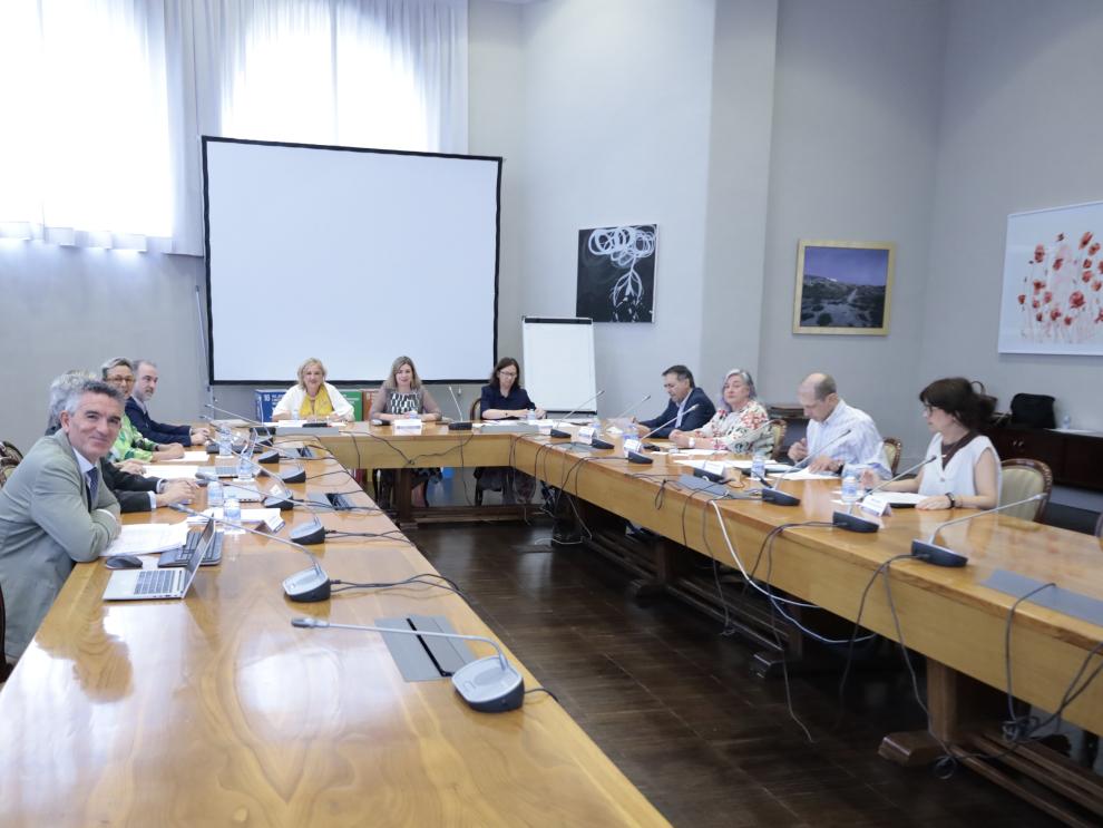 Reunión de la comisión mixta Gobierno de Aragón -Universidad de Zaragoza celebrada este mediodía