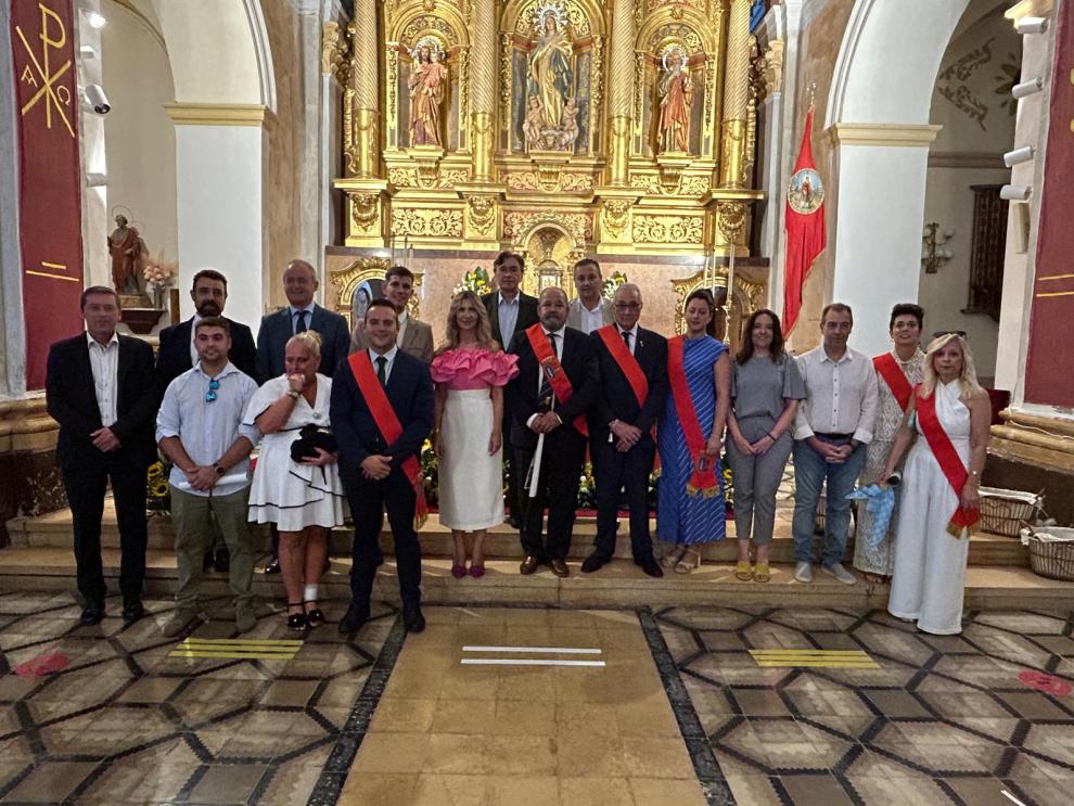 Mar Vaquero también ha estado presente en la misa en honor a San Lorenzo celebrada en Muniesa este domingo