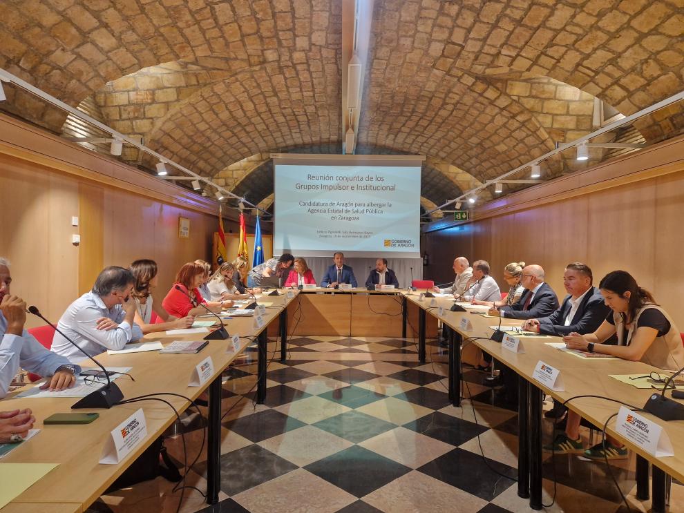 Reunión conjunta de los Grupos Impulsor e Institucional de la candidatura de Zaragoza a ser sede de la Agencia Estatal de Salud Pública