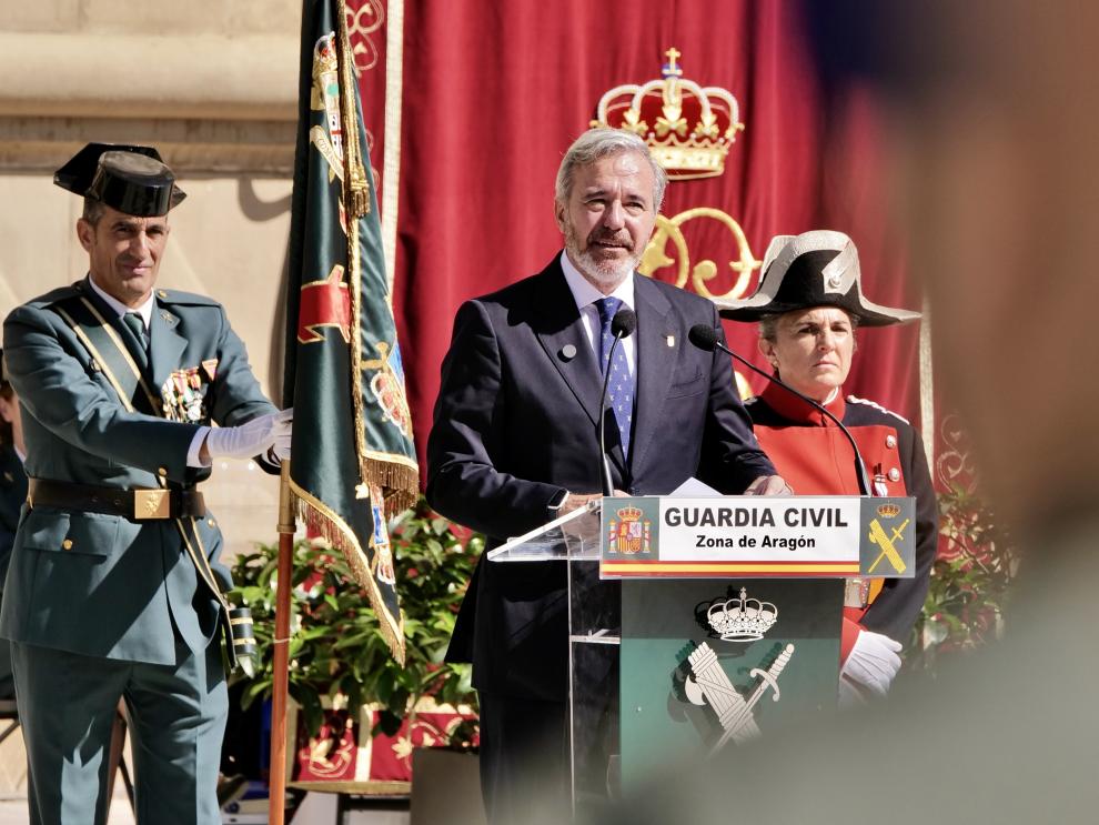 El presidente Azcón ha participado, en Zaragoza, en la celebración de la patrona de la Guardia Civil.