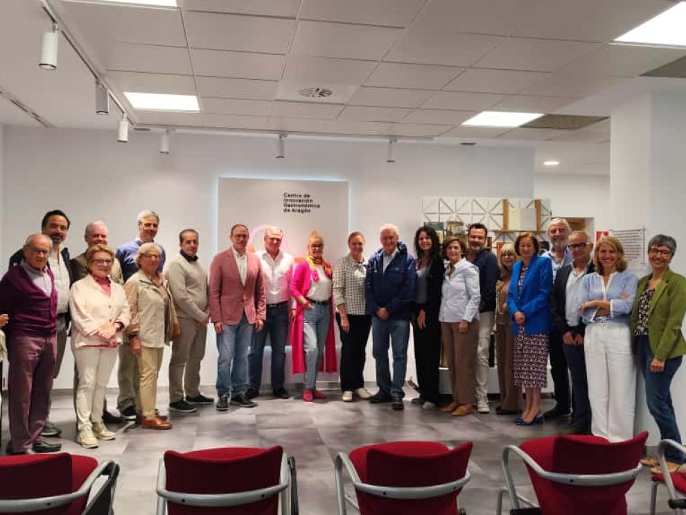 Foto de familia del viaje de los presidentes de las Academias de Gastronomía de España.