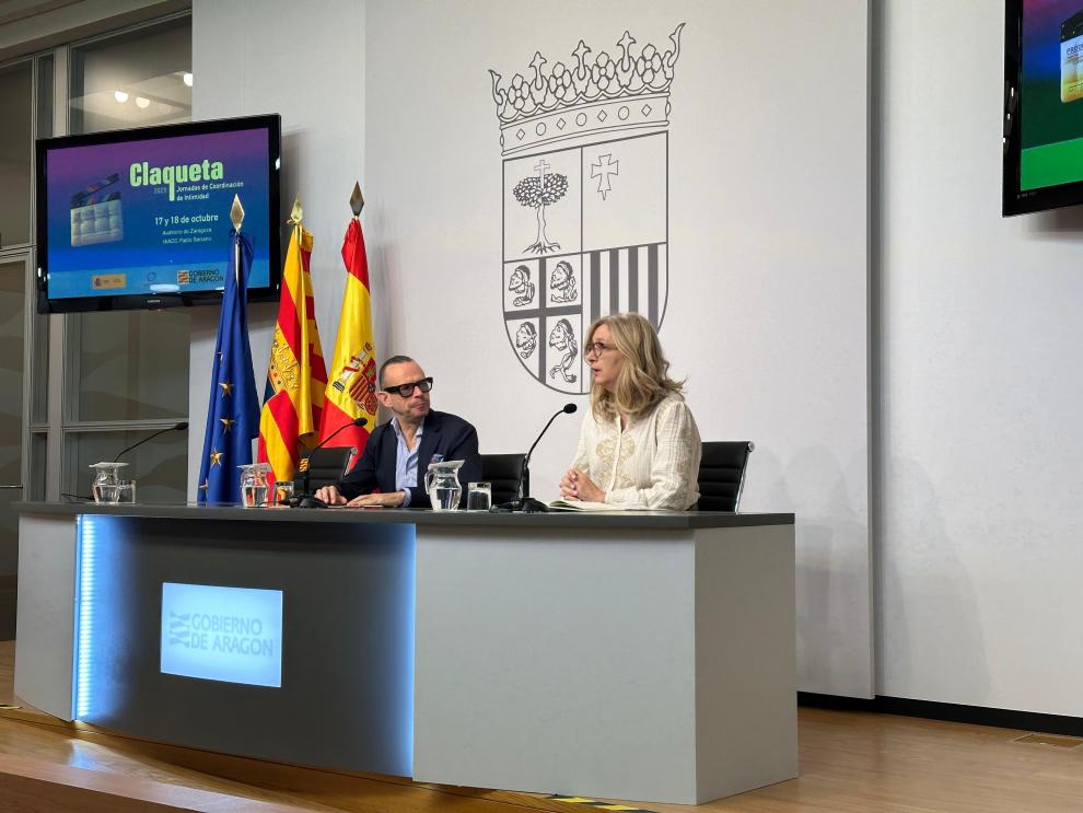 Presentación de las jornadas de coordinación de intimidad 'Claqueta', que se celebran este viernes y sábado en Zaragoza.