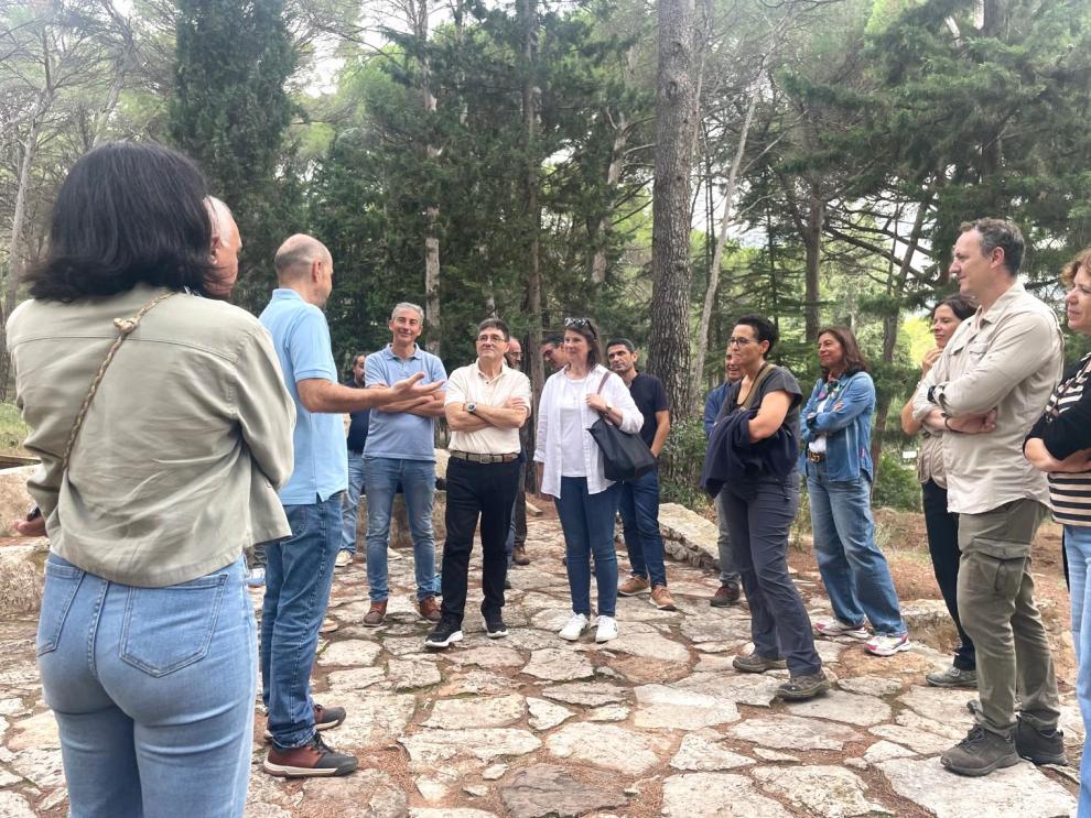 Un momento de la visita al Parque Regional de Sierra Espuña, en Murcia.