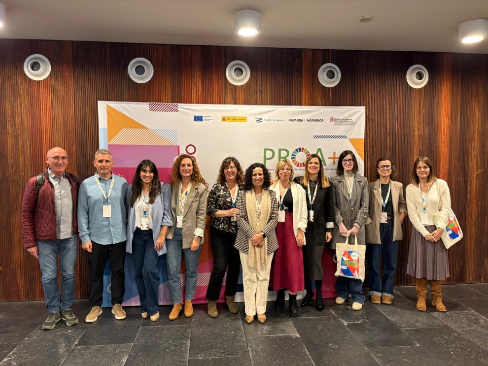 Representantes de los dos centros aragoneses que participan esta semana en las III Jornadas nacionales del programa PROA+.