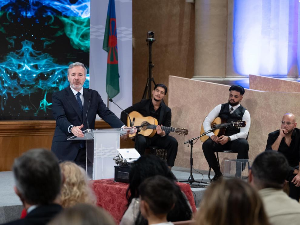 El presidente Azcón, en el homenaje al pueblo gitano en el 600 aniversario de su llegada a España.