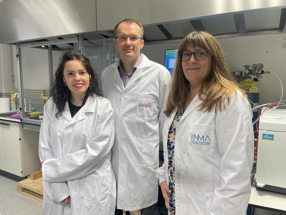 Vanesa Gil, Jonas Gurauskis y Elena Gálvez son los tres investigadores del proyecto