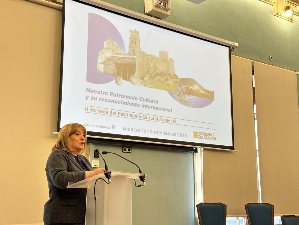 La consejera de Educación, Cultura y Deporte ha inaugurado la II Jornada del Patrimonio Cultural Aragonés.