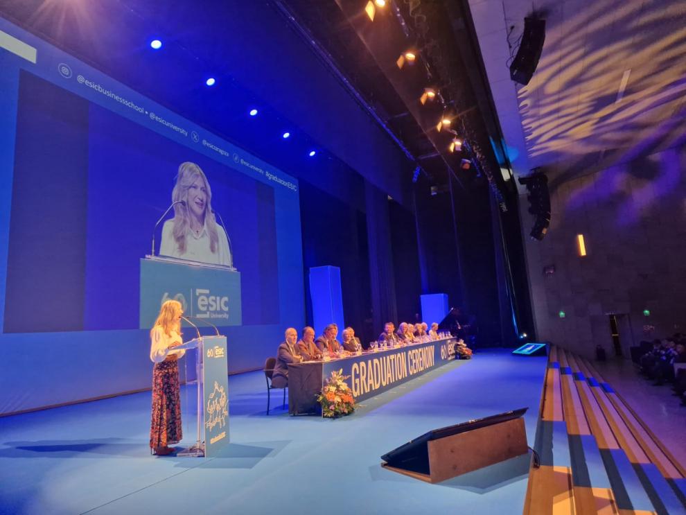 Mar Vaquero ha sido la madrina de la promoción de alumnos Esic