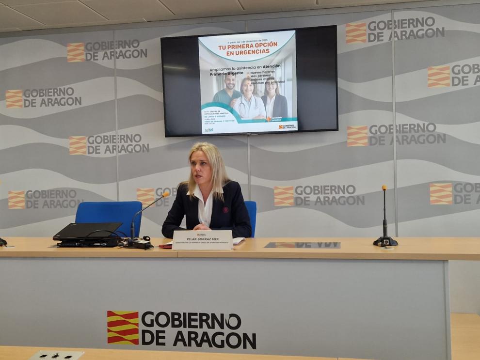 La gerente única de Atención Primaria del Servicio Aragonés de Salud, Pilar Borraz.