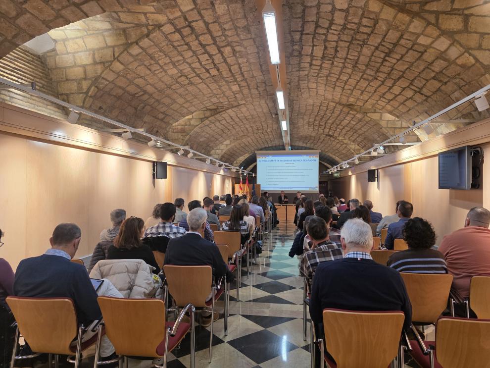 El director general de Interior y Emergencias, Miguel Ángel Clavero, ha inaugurado la IV Mesa de seguridad química de Aragón.