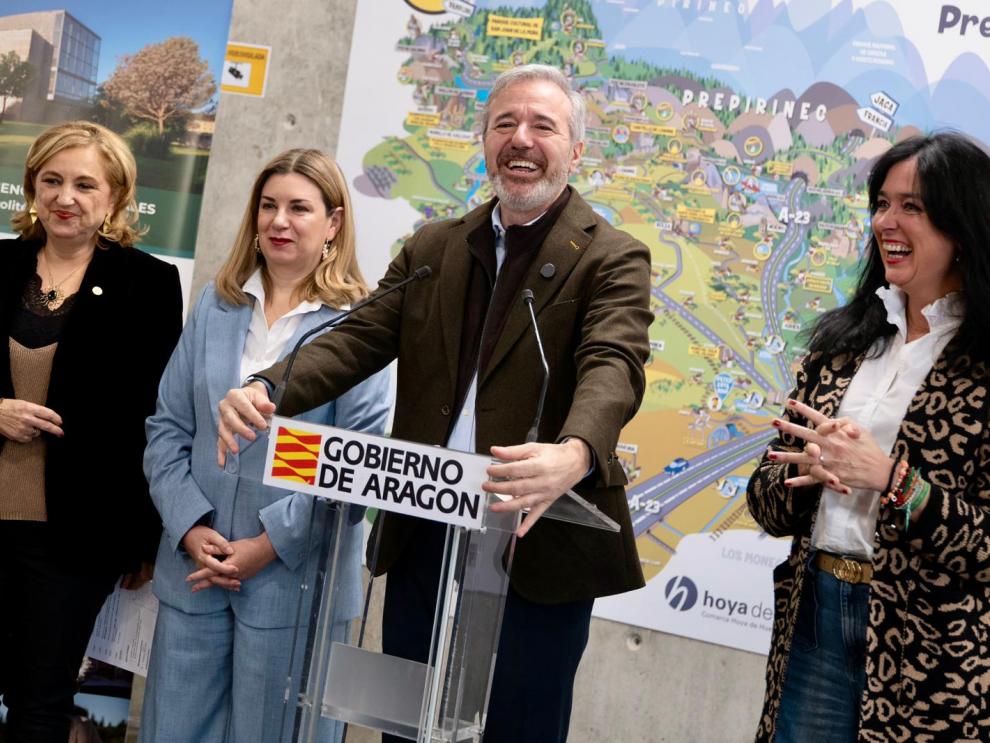 El presidente Azcón, en la Escuela Politécnica Superior de Huesca.