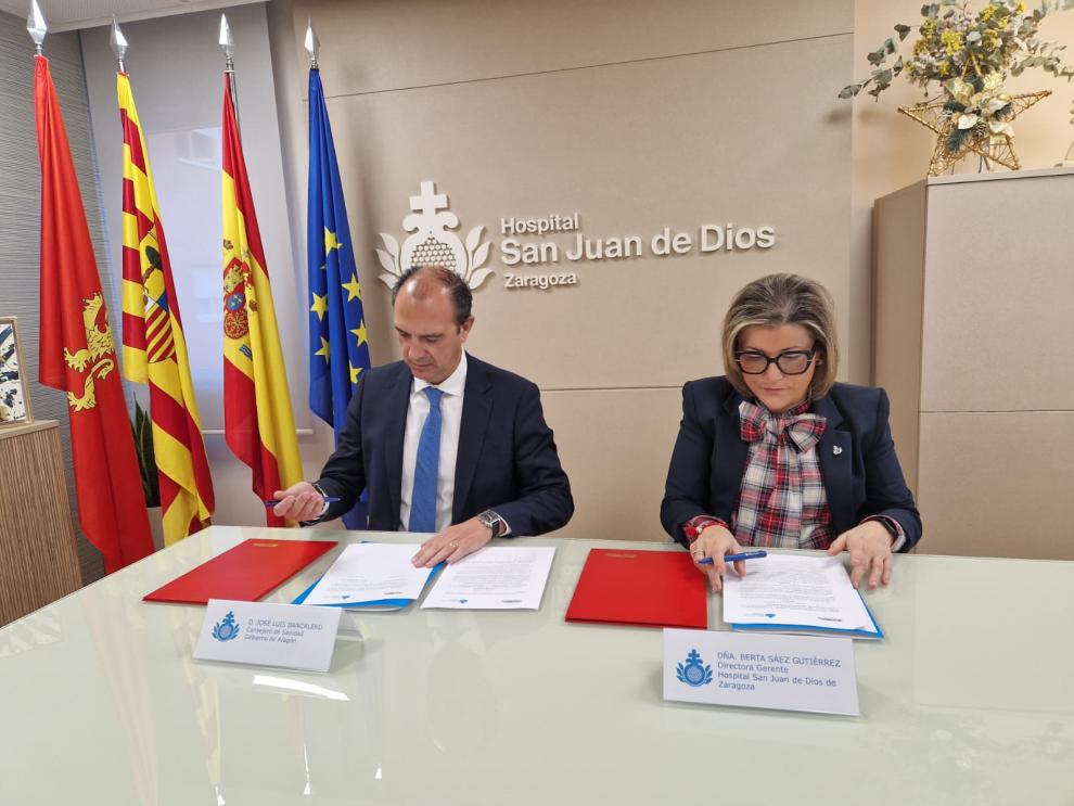 La firma se ha realizado en el Hospital San Juan de Dios de Zaragoza