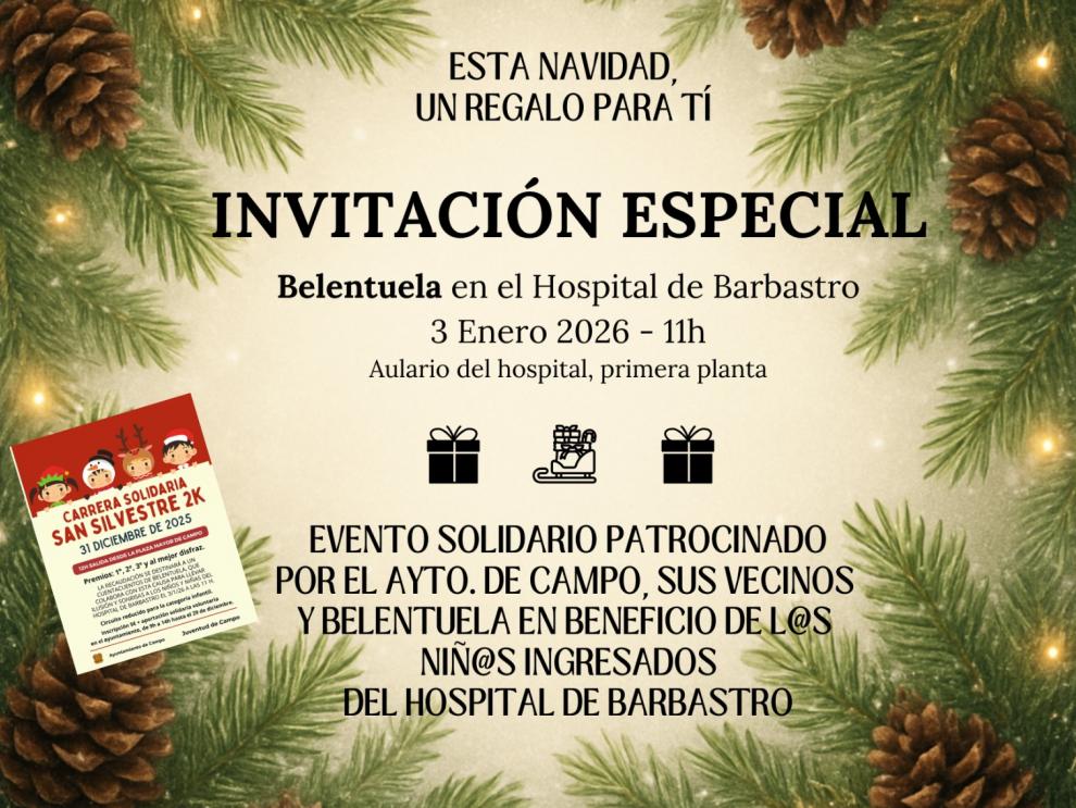 La localidad de Campo organiza una San Silvestre solidaria cuyos beneficios se destinarán a la unidad de pediatría del Hospital de Barbastro