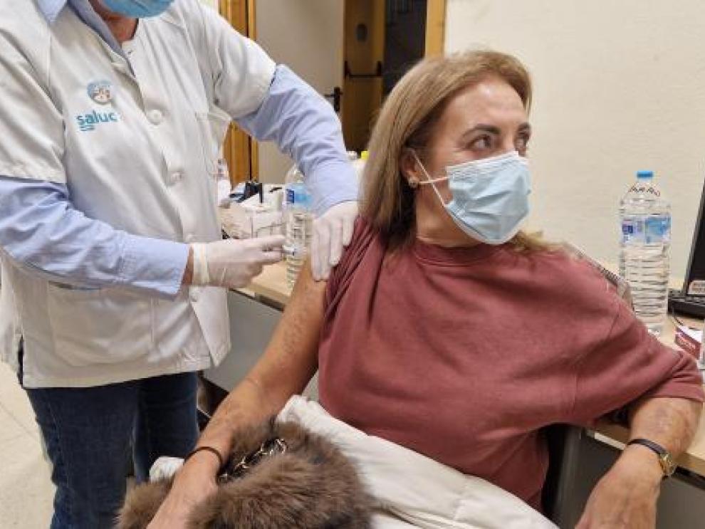 Vacunación en un centro de salud del sistema público aragonés