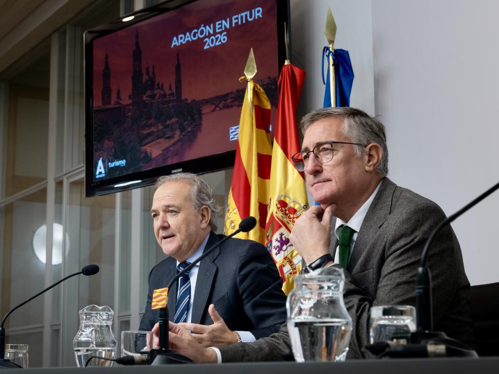Moncada y Blasco, en la presentación del stand.
