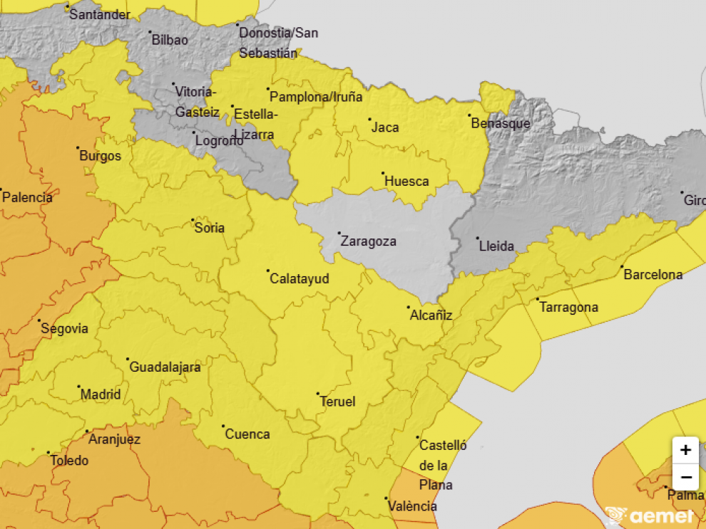 Avisos meteorológicos para el miércoles 28 de enero