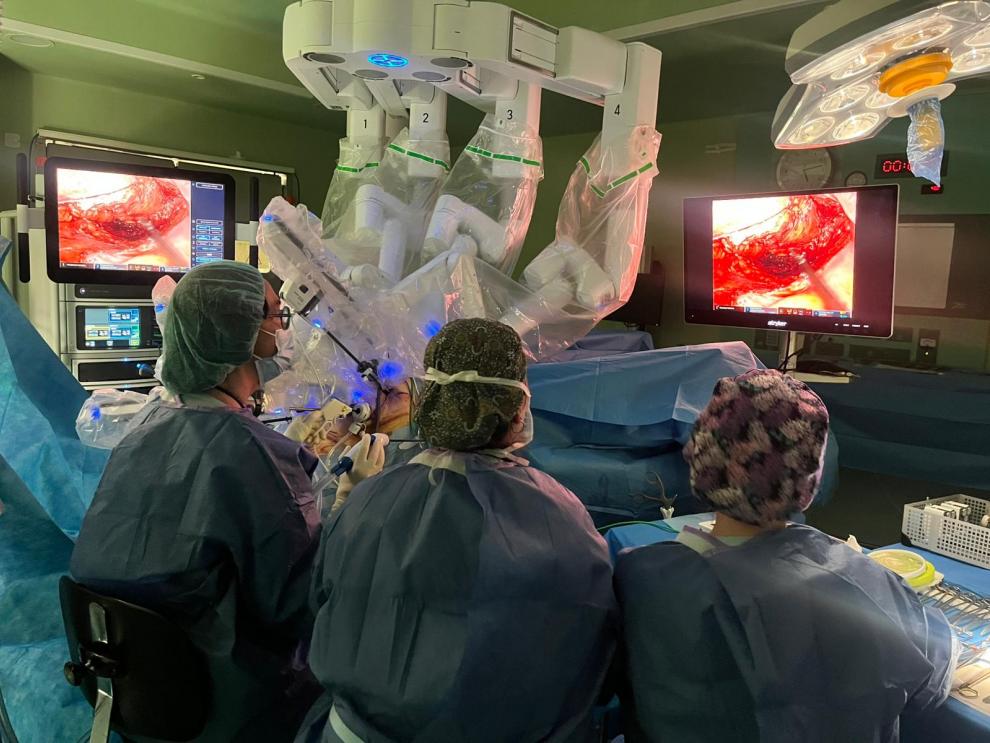 Intervención de cirugía robótica
