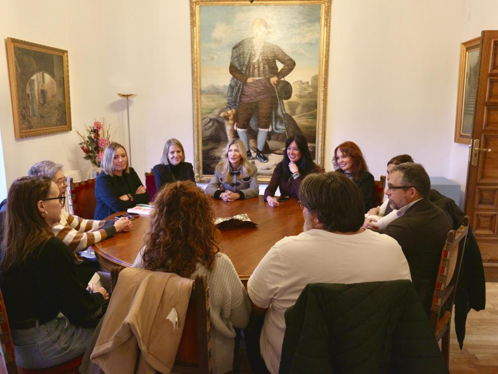 Reunión en Huesca con las empresas afectadas.