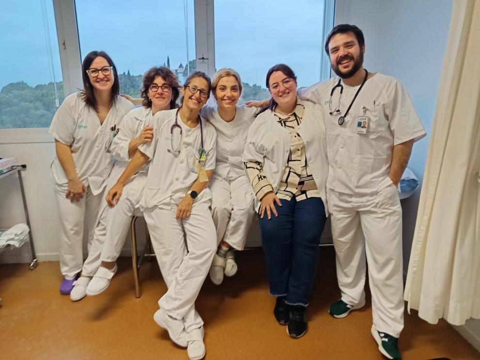 Foto del equipo de oncología del Hospital de Huesca