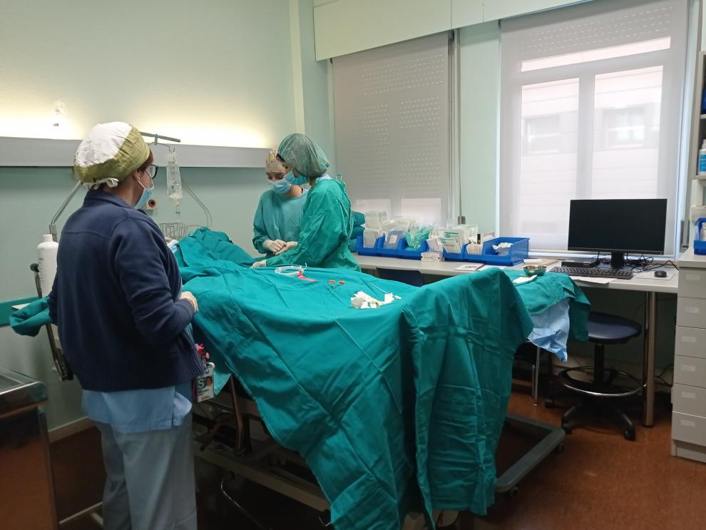 Profesionales de Enfermería del Hospital U. Miguel Servet, en una imagen de archivo