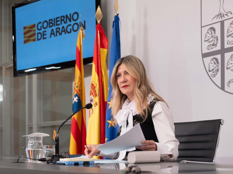 Mar Vaquero, en la rueda de prensa tras el Consejo de Gobierno