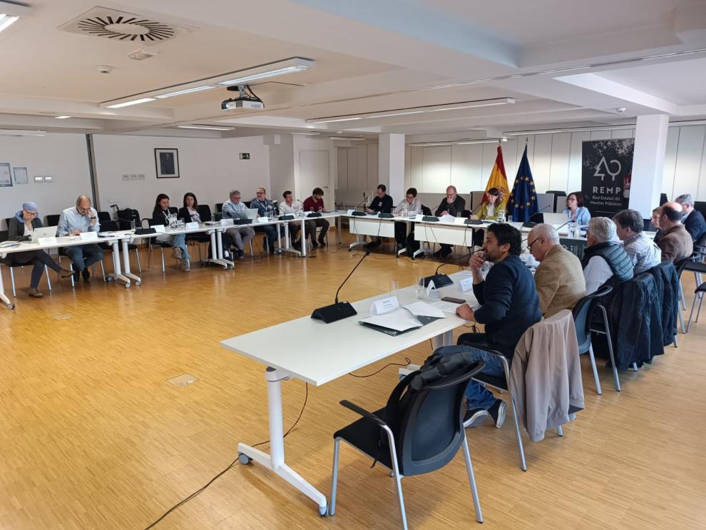 Primera asamblea de la Red Estatal de Montes Públicos (REMP), celebrada hoy en Madrid.