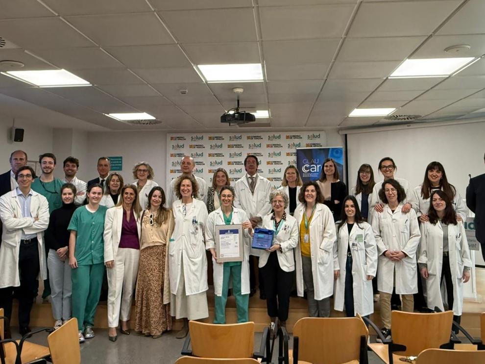 Hoy se ha celebrado el acto de entrega del certificado a la Unidad de Glaucoma