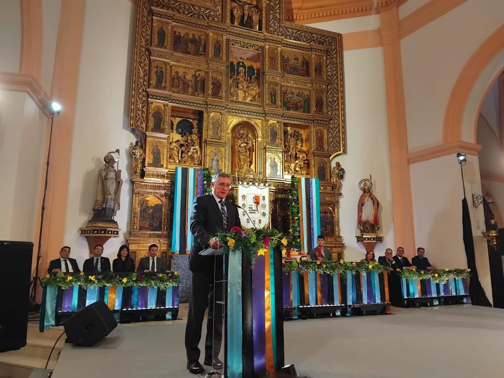 Blasco, durante su intervención en el pregón.