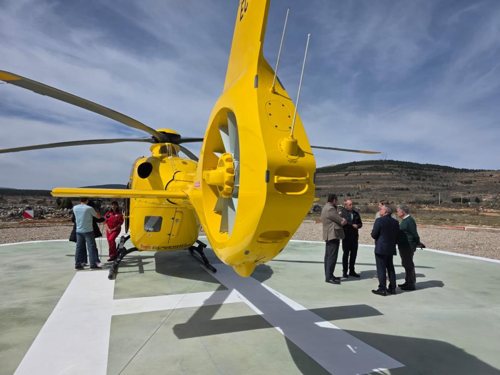 Helisuperficie de Mosqueruela, una de las nuevas bases de la comarca de Gúdar-Javalambre.