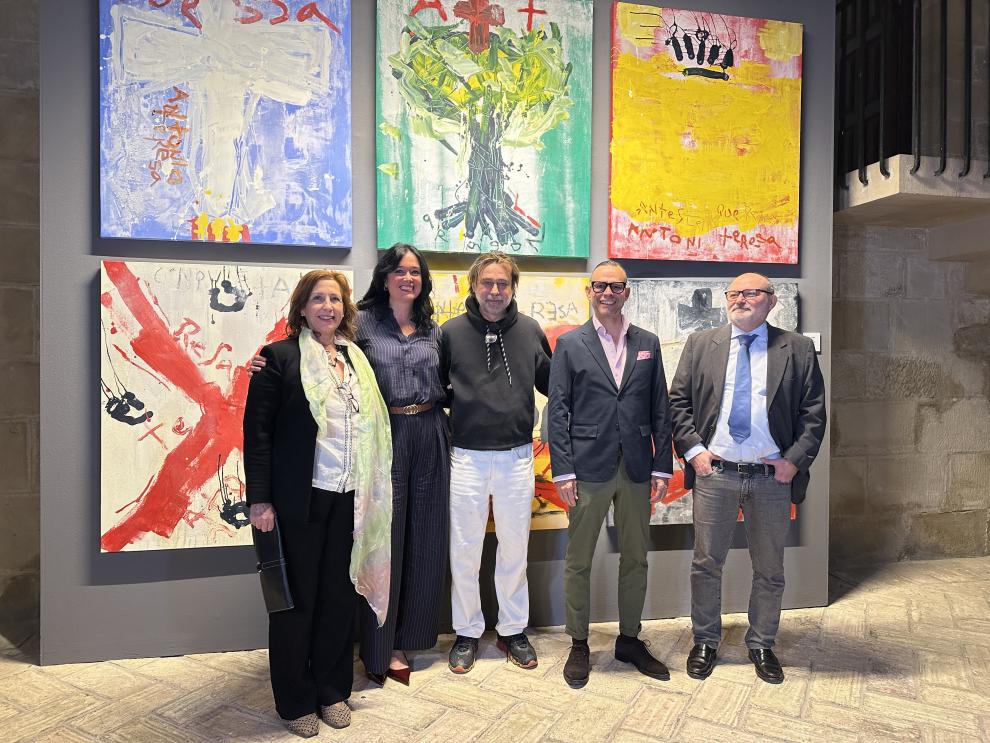 Presentación de la exposición ‘Antonio Teresa Aragón’, de Jordi Mollà, en el Museo de Huesca.
