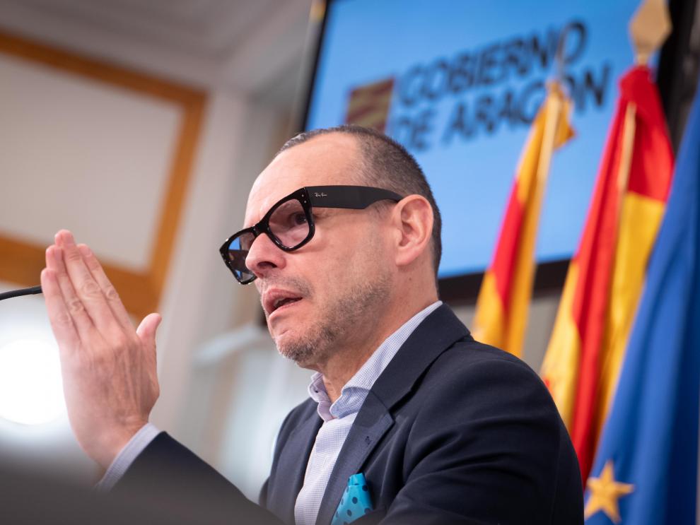 El director general de Cultura, Pedro Olloqui, en rueda de prensa este lunes.
