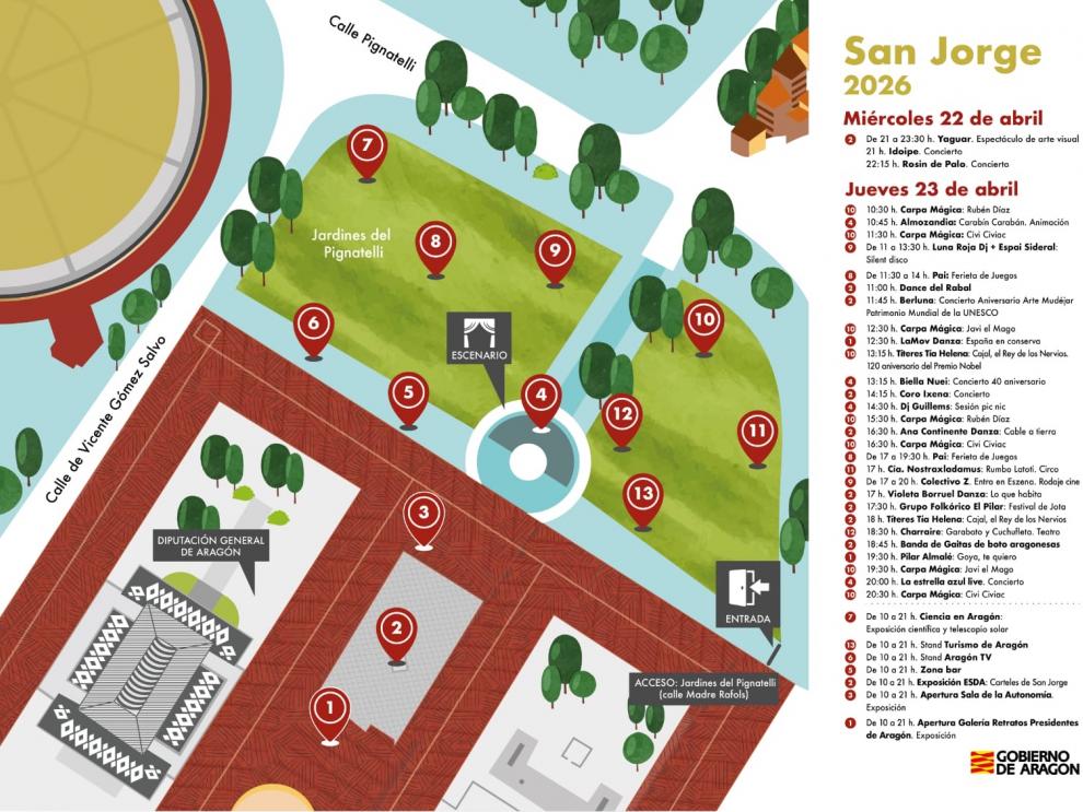 Actos del Día de San Jorge en el Edificio Pignatelli