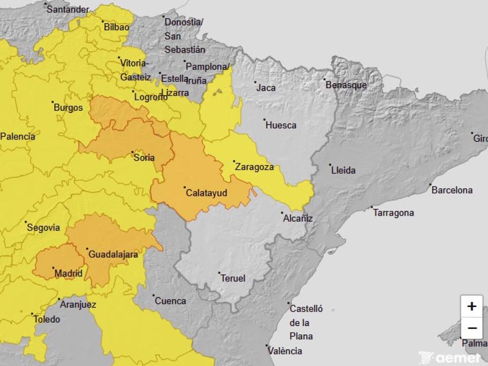 Avisos por lluvias y tormentas para este miércoles, 29 de abril, en Aragón.