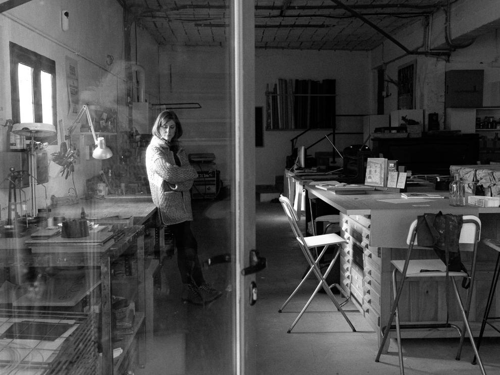 Carla Nicolás en su taller.
