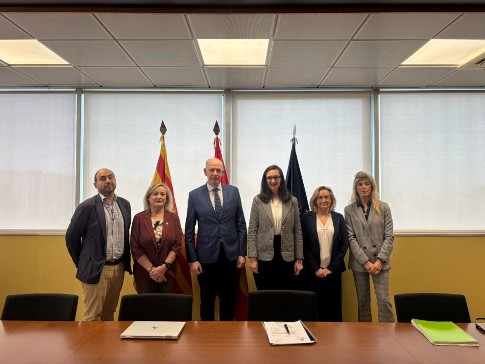 El consejero de Sanidad y parte de su equipo se reúnen con las presidentas de los colegios de Enfermería de Zaragoza y Huesca