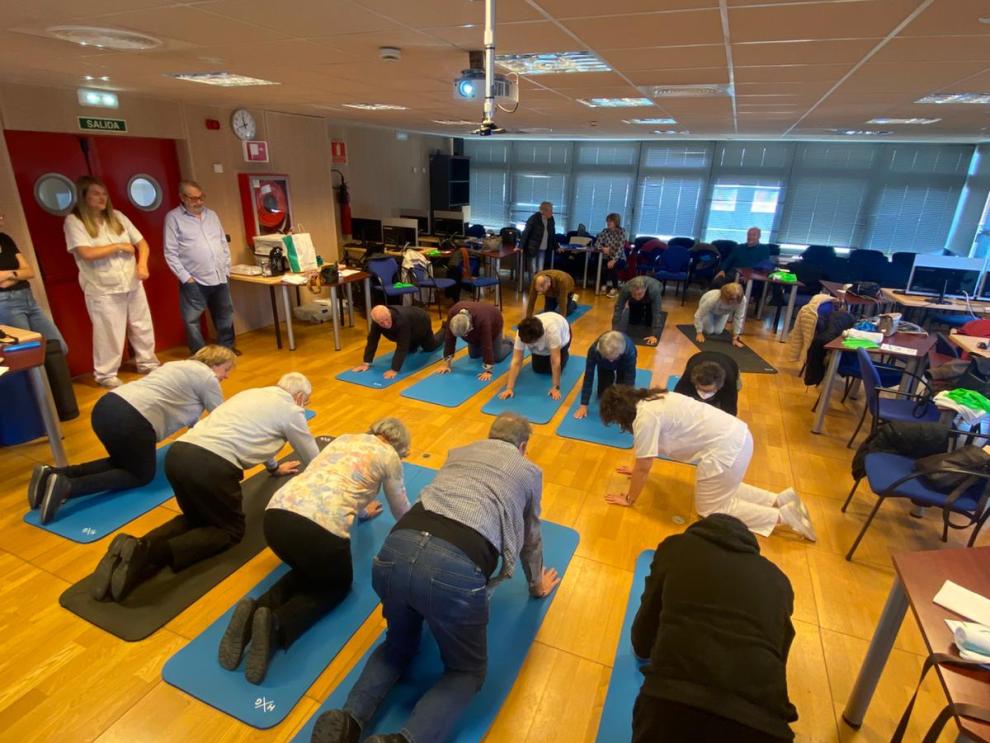 Imagen de una de las sesiones de la Escuela de Pacientes Ostomizados celebradas en el Hospital Universitario Obispo Polanco.