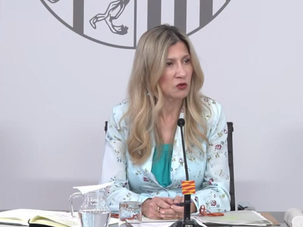 La vicepresidenta y portavoz del Gobierno, Mar Vaquero, en la rueda de prensa posterior al Consejo de Gobierno
