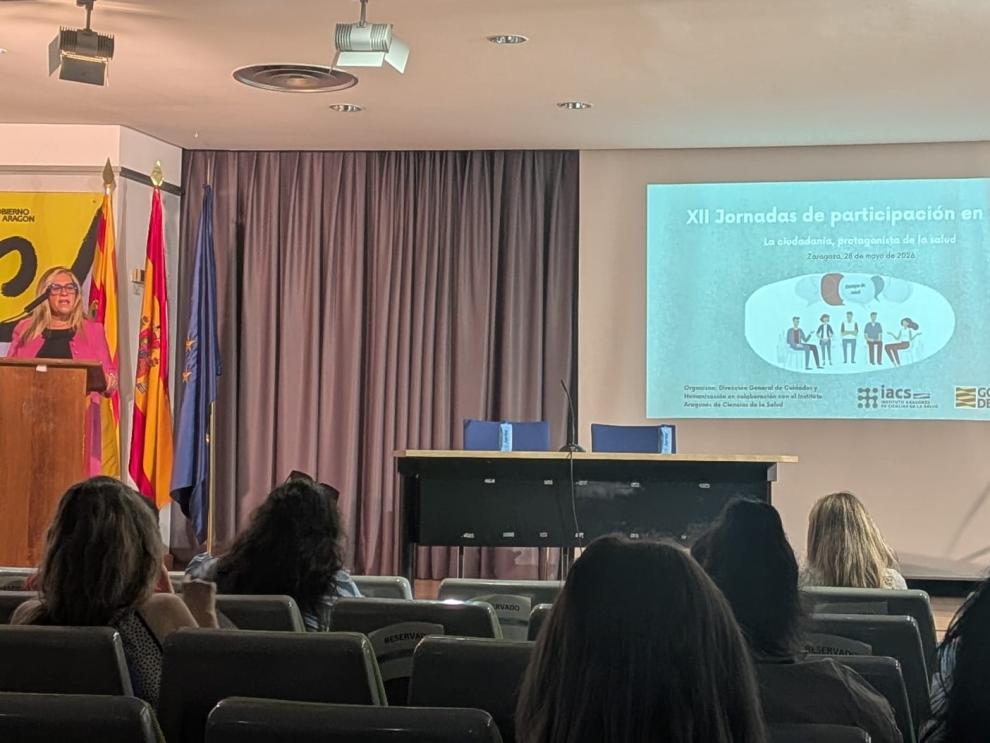 La directora general de Cuidados y Humanización, Estíbaliz Tolosa, en su intervención de hoy