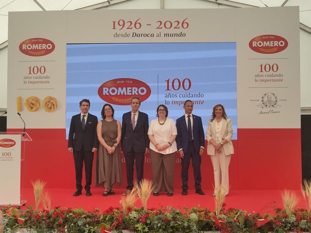 Las consejeras de Economía y Agricultura han participado en el acto del,centenario de Pastas Romero
