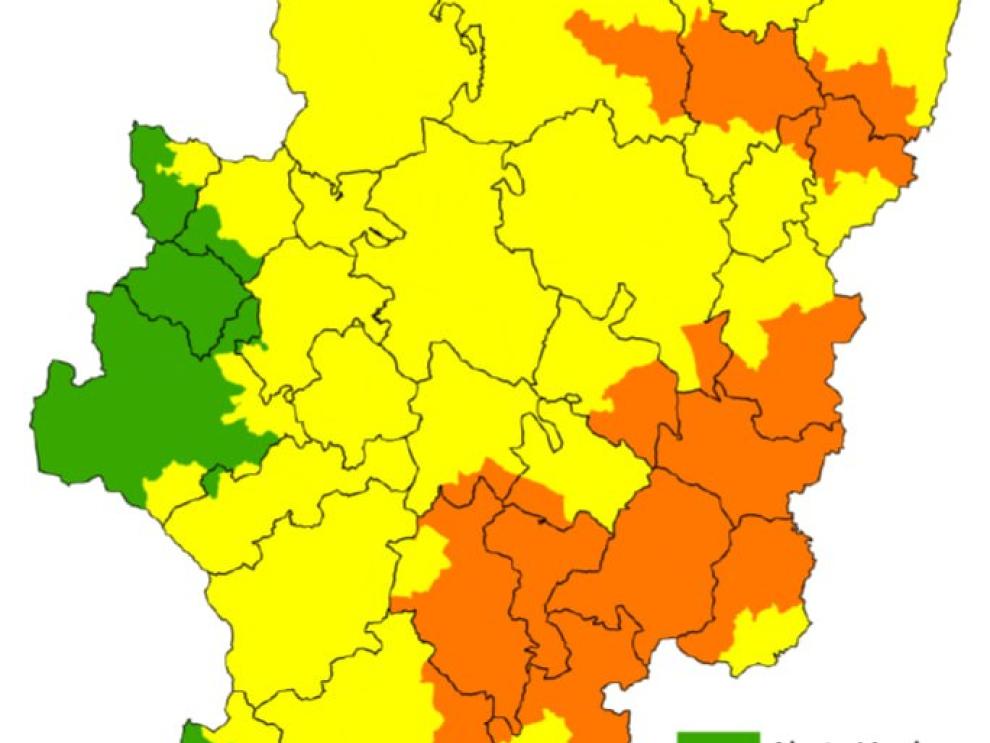 Infografía del nivel de alerta de peligro de incendios forestales publicado a 7 de junio de 2026
