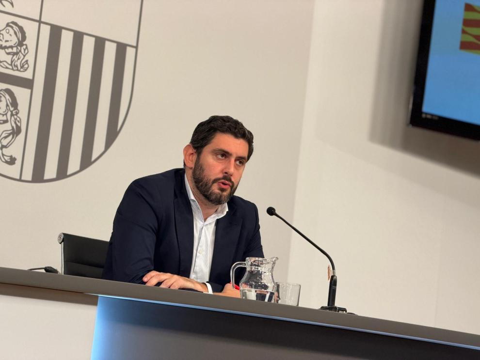 Alejandro Nolasco, en sala de prensa en una imagen de esta legislatura