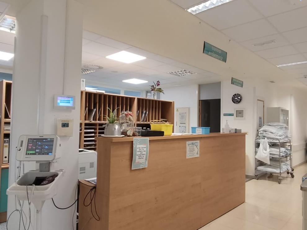 Imagen de la 4ª planta del Hospital de Barbastro, donde se van a realizar trabajos de mantenimiento este verano