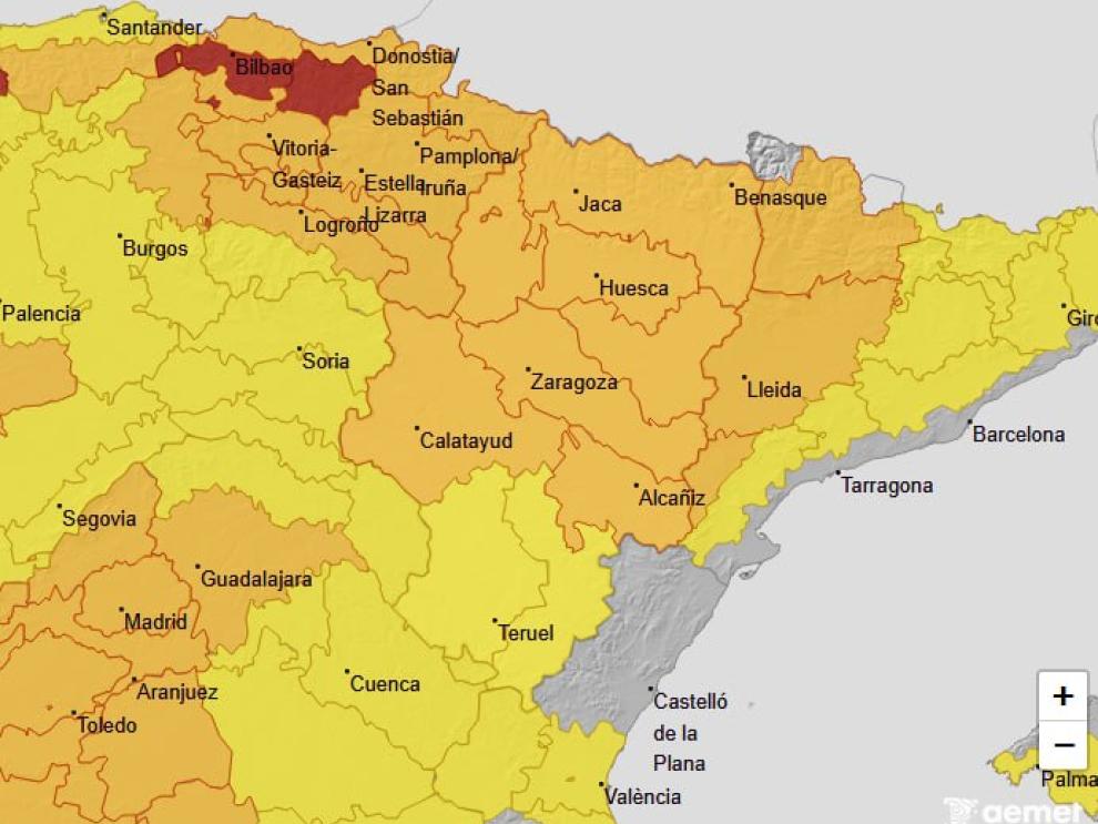 Avisos por altas temperaturas para el martes (23/06)