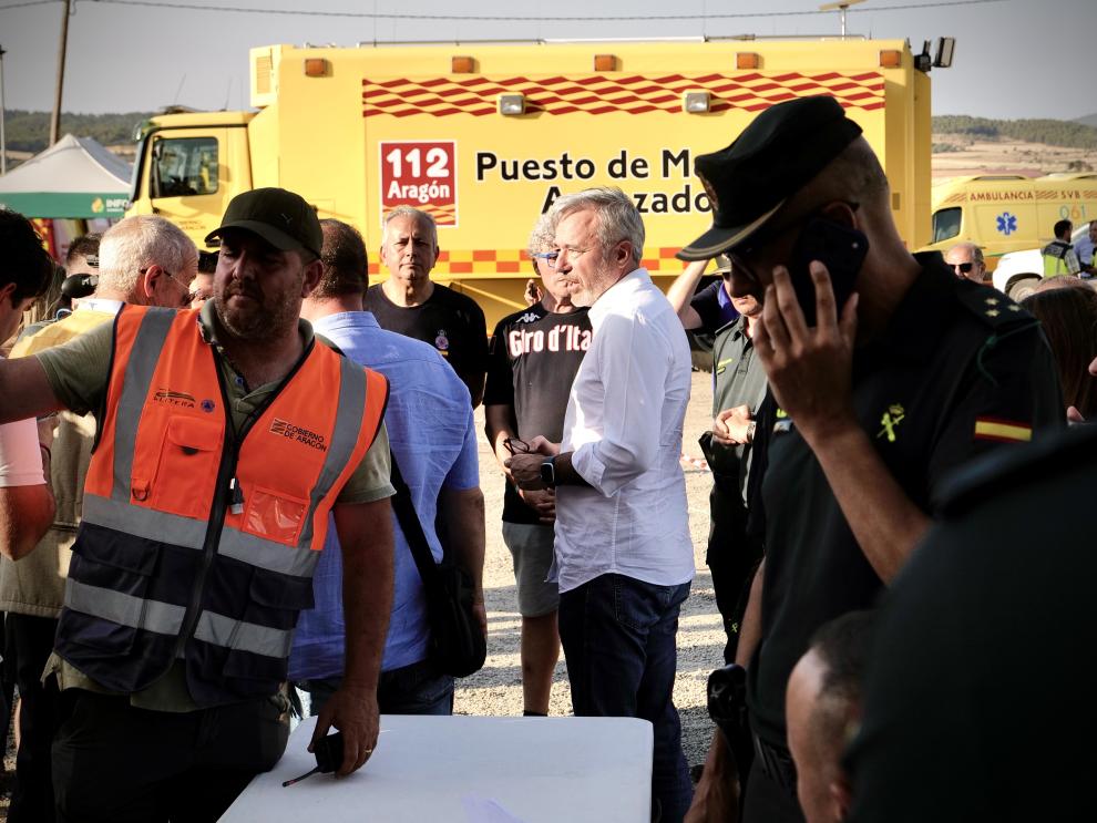 El presidente ha visitado esta tarde el Puesto de Mando Avanzado situado en Alcampell.
